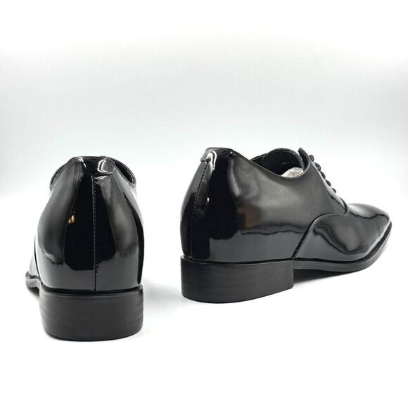 TOTO Men's Invisible Height Increasing Elevator Patent Leather Shoes - Picture 6 of 8